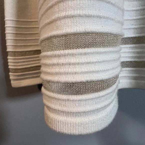 Jessica Howard Ivy  3/4 sleeve sweater dress with sheer details - Picture 10 of 12